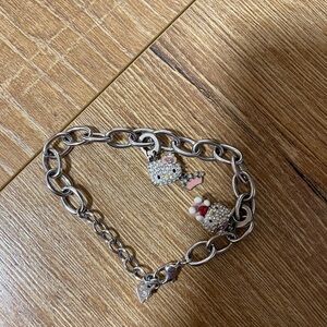 Swarovski charm bracelet w/ charm hello kitty